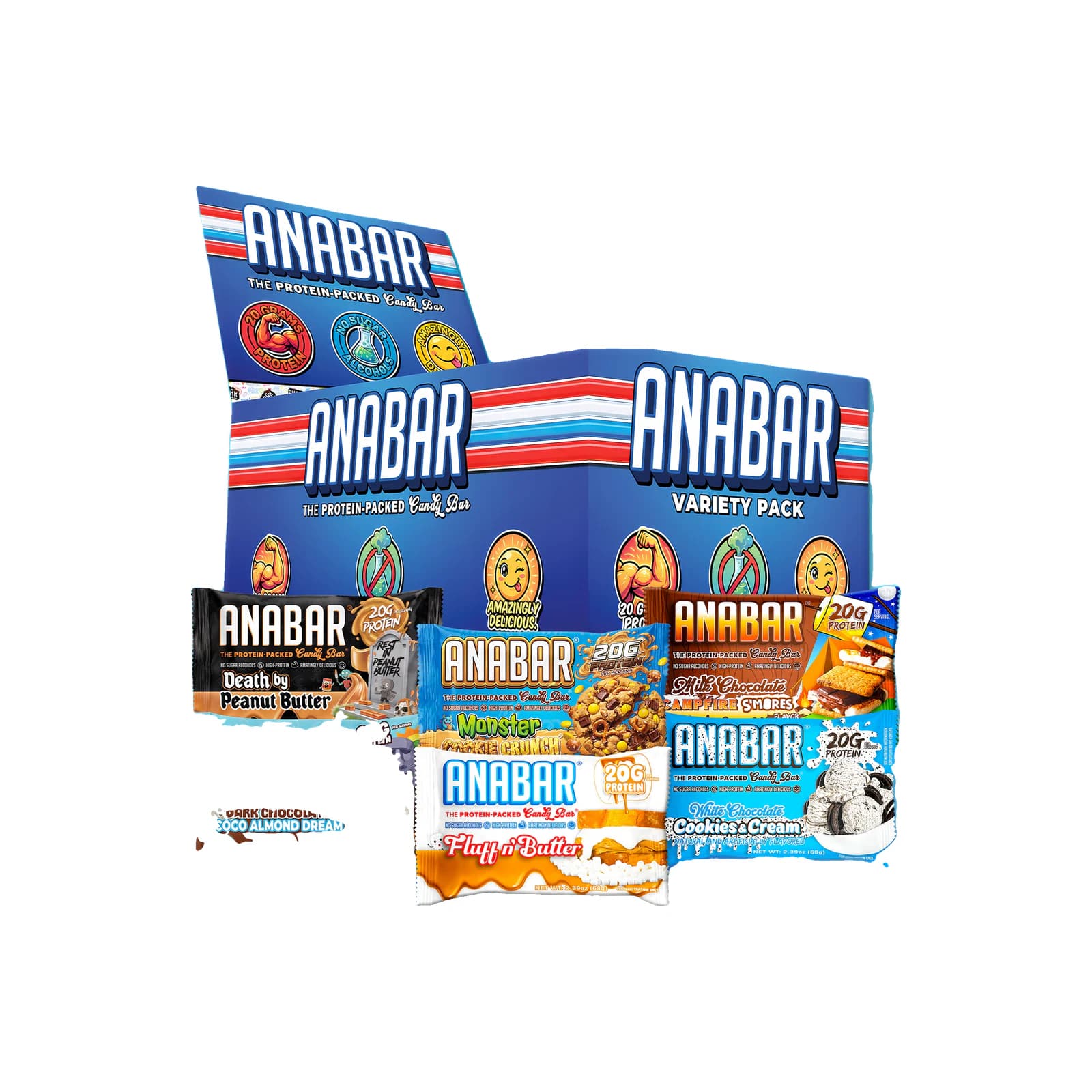 Anabar Protein Bar package on a white background