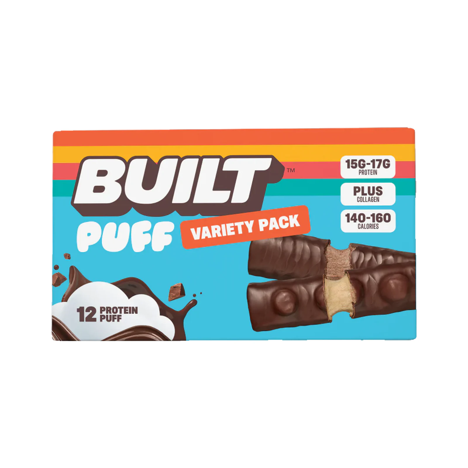 Built Puff Protein Bar package on a white background