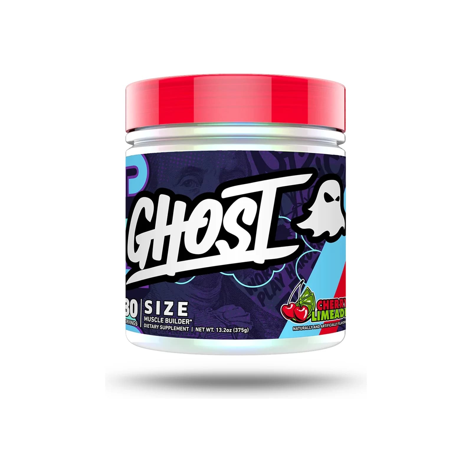 Ghost Size V3 Muscle Builder package on a white background