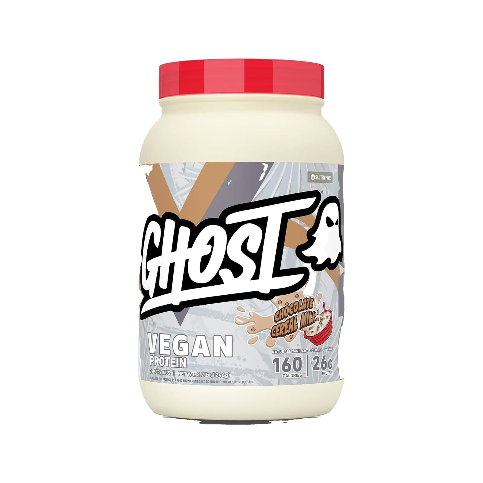 Ghost Vegan Protein package on a white background