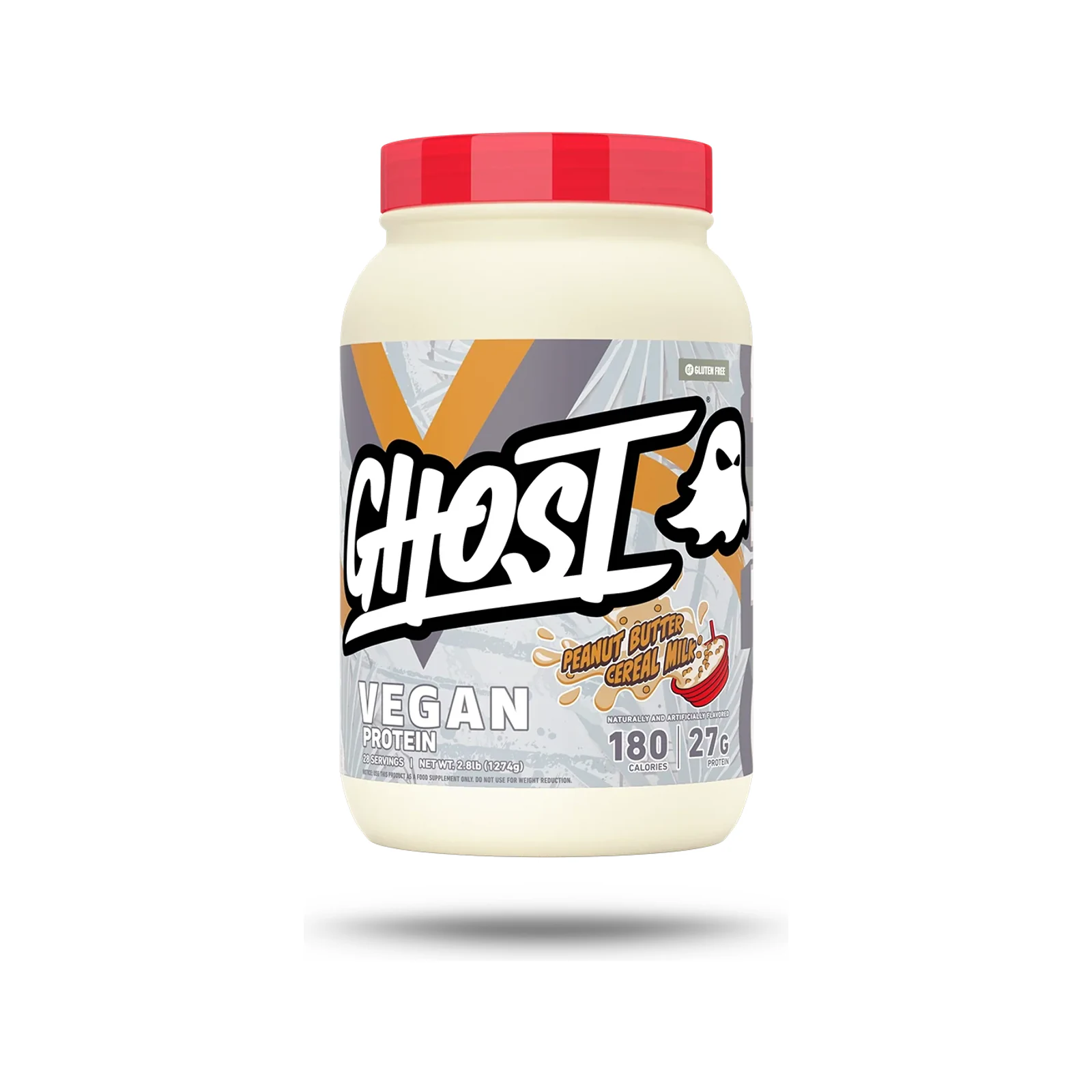 Ghost Vegan Protein V2 package on a white background