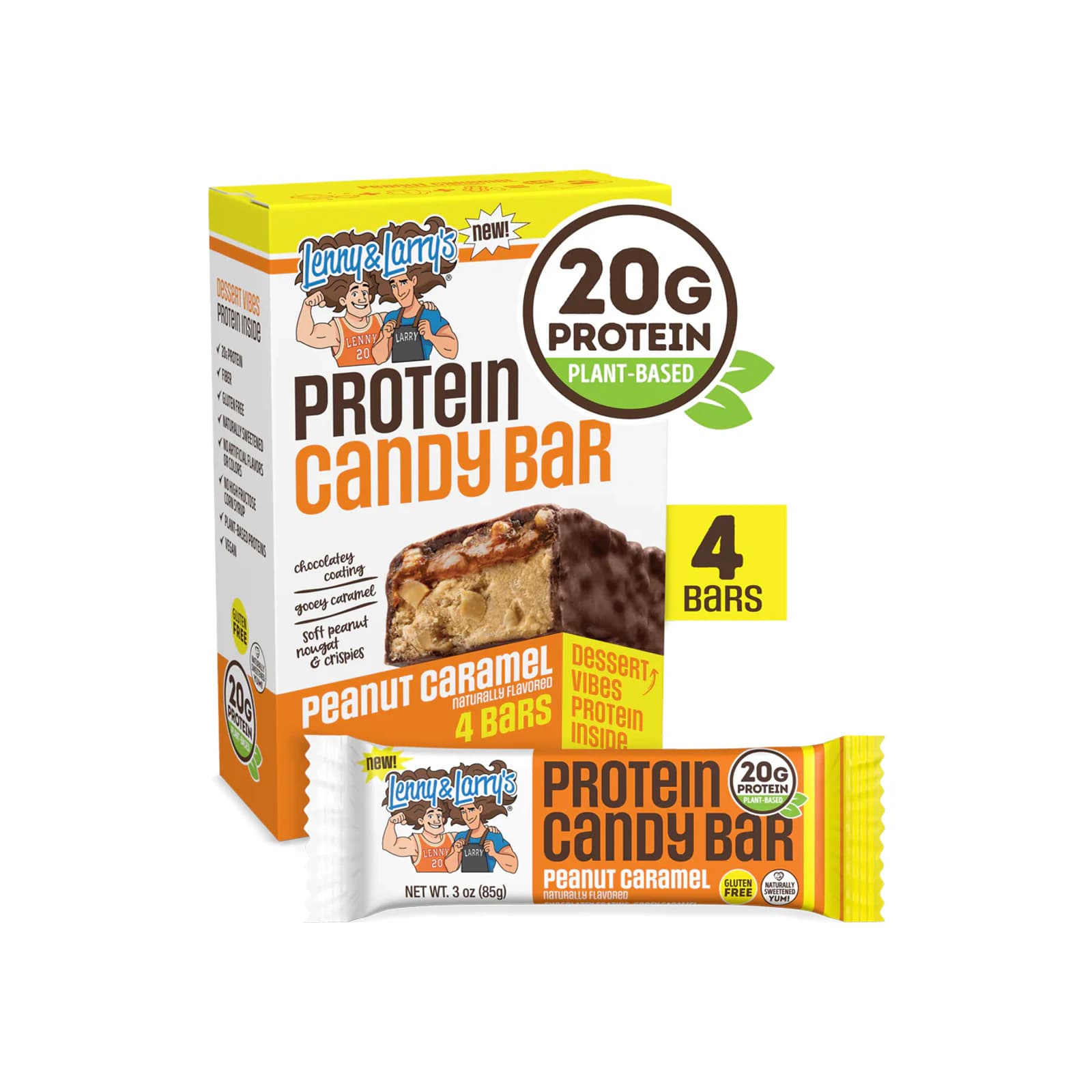 Lenny & Larry's Protein Candy Bar package on a white background