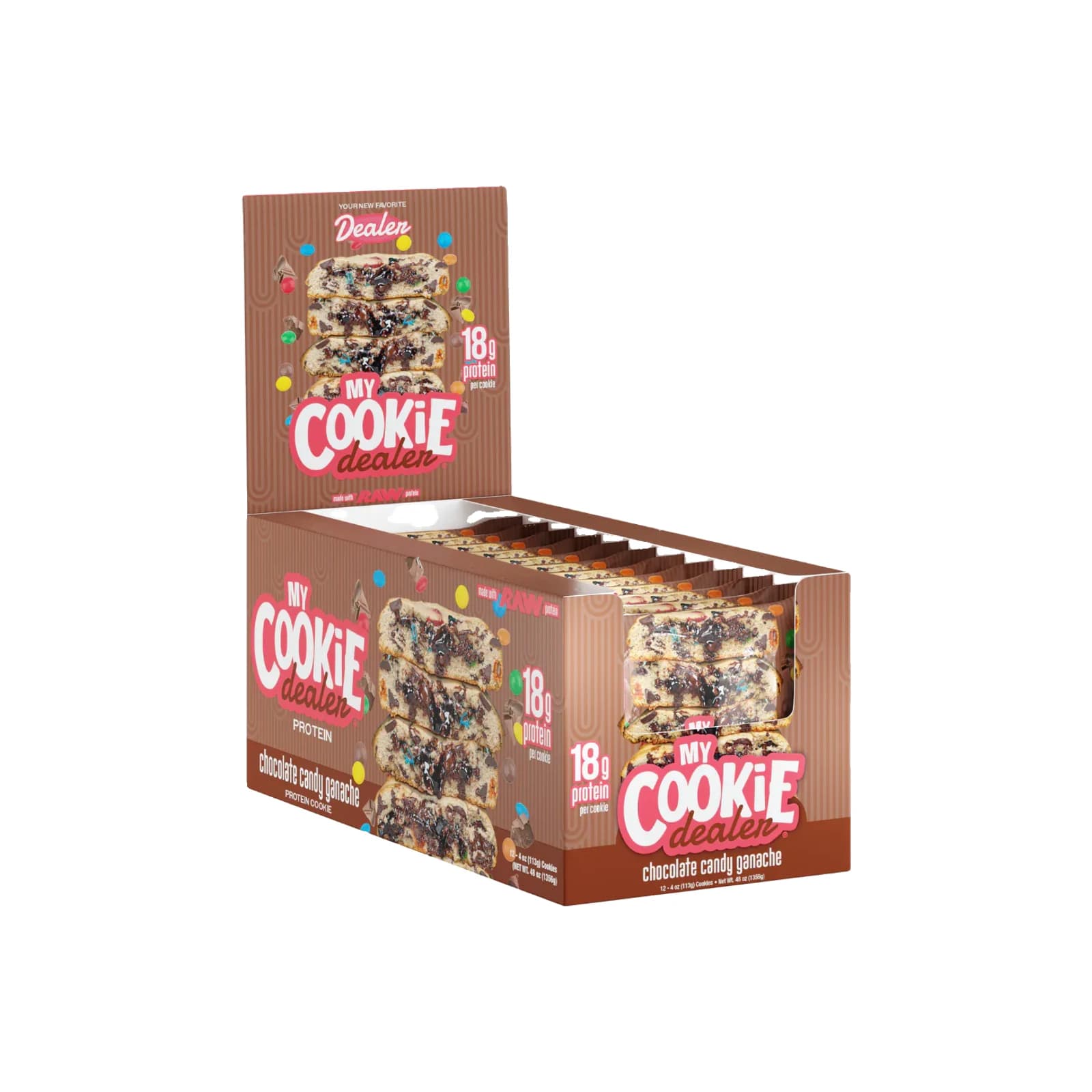 My Cookie Dealer x RAW Protein Cookie package on a white background
