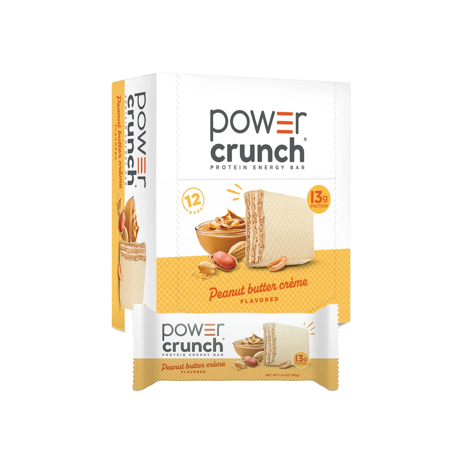 Power Crunch Original Protein Wafer Bar package on a white background