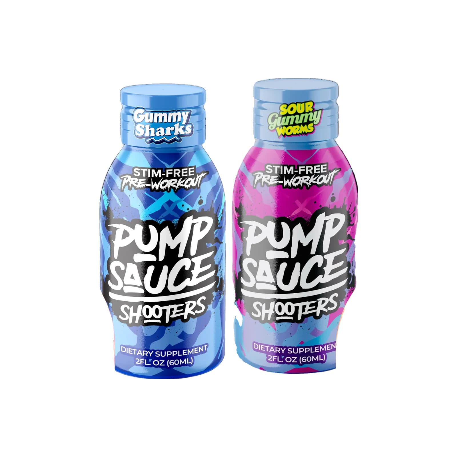 Pump Sauce Pre-Workout Shooters package on a white background