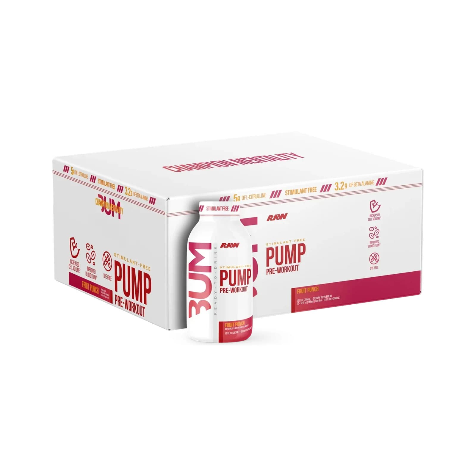 Raw Nutrition Pump RTD package on a white background