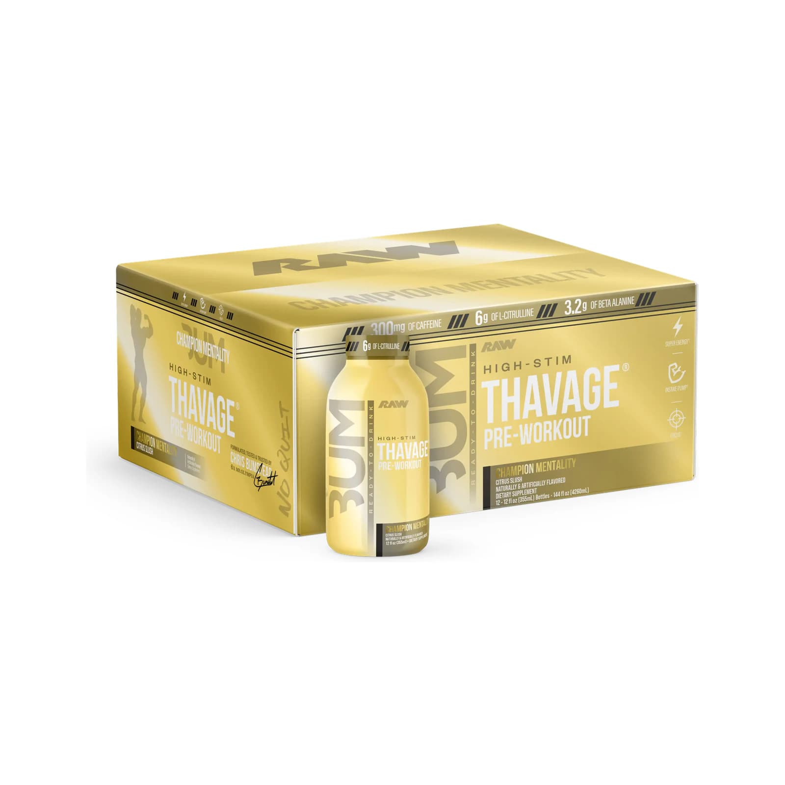 Raw Nutrition Thavage RTD package on a white background