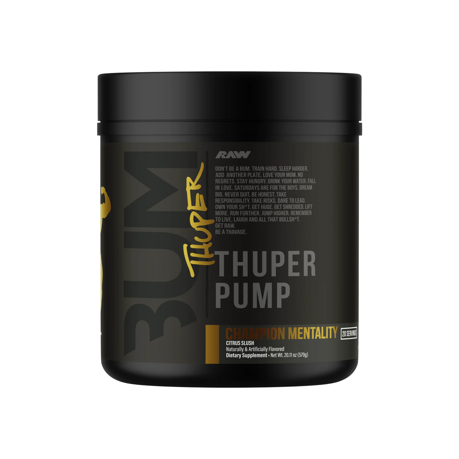 Raw Nutrition Thuper Pump package on a white background