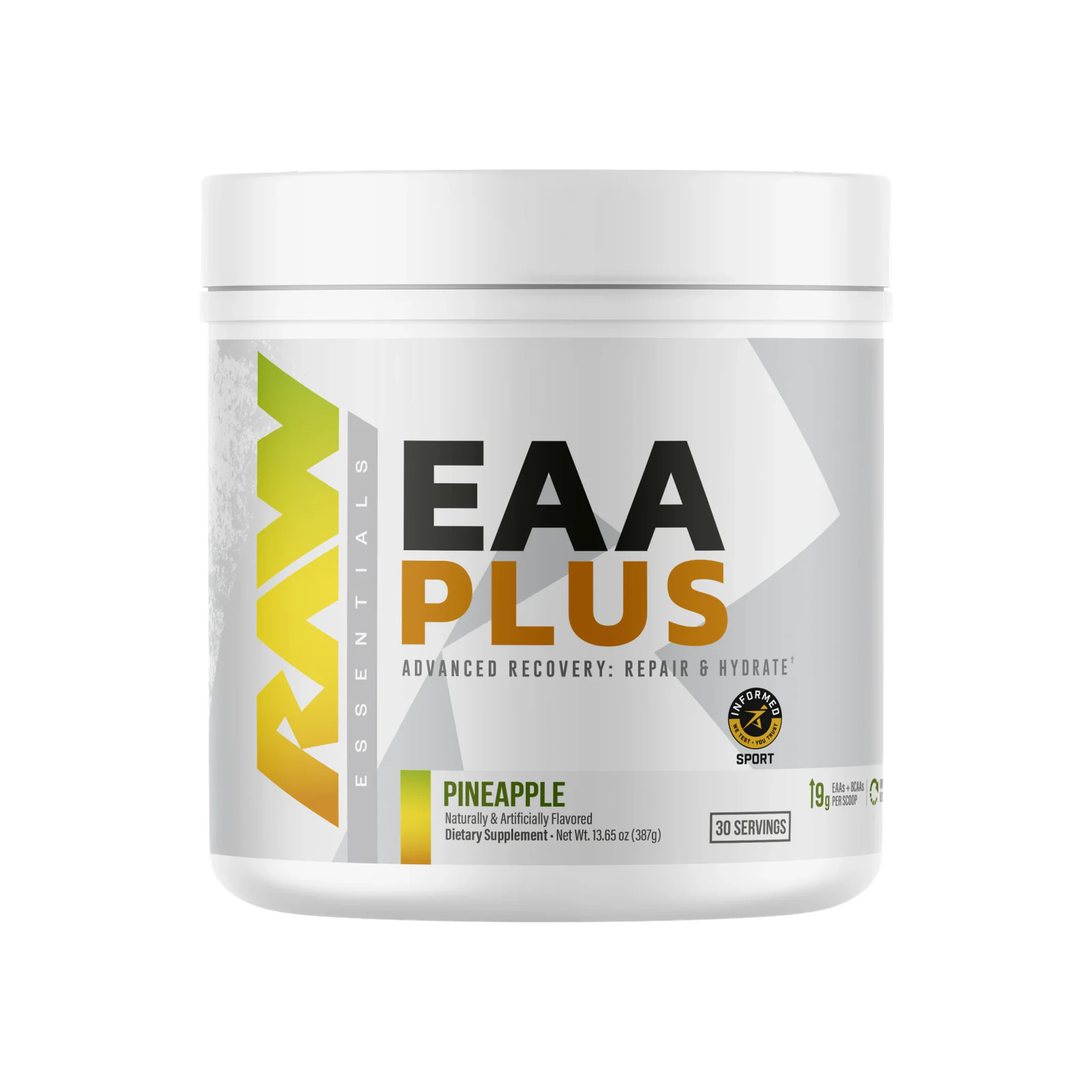 Raw Nutrition EAA+ package on a white background