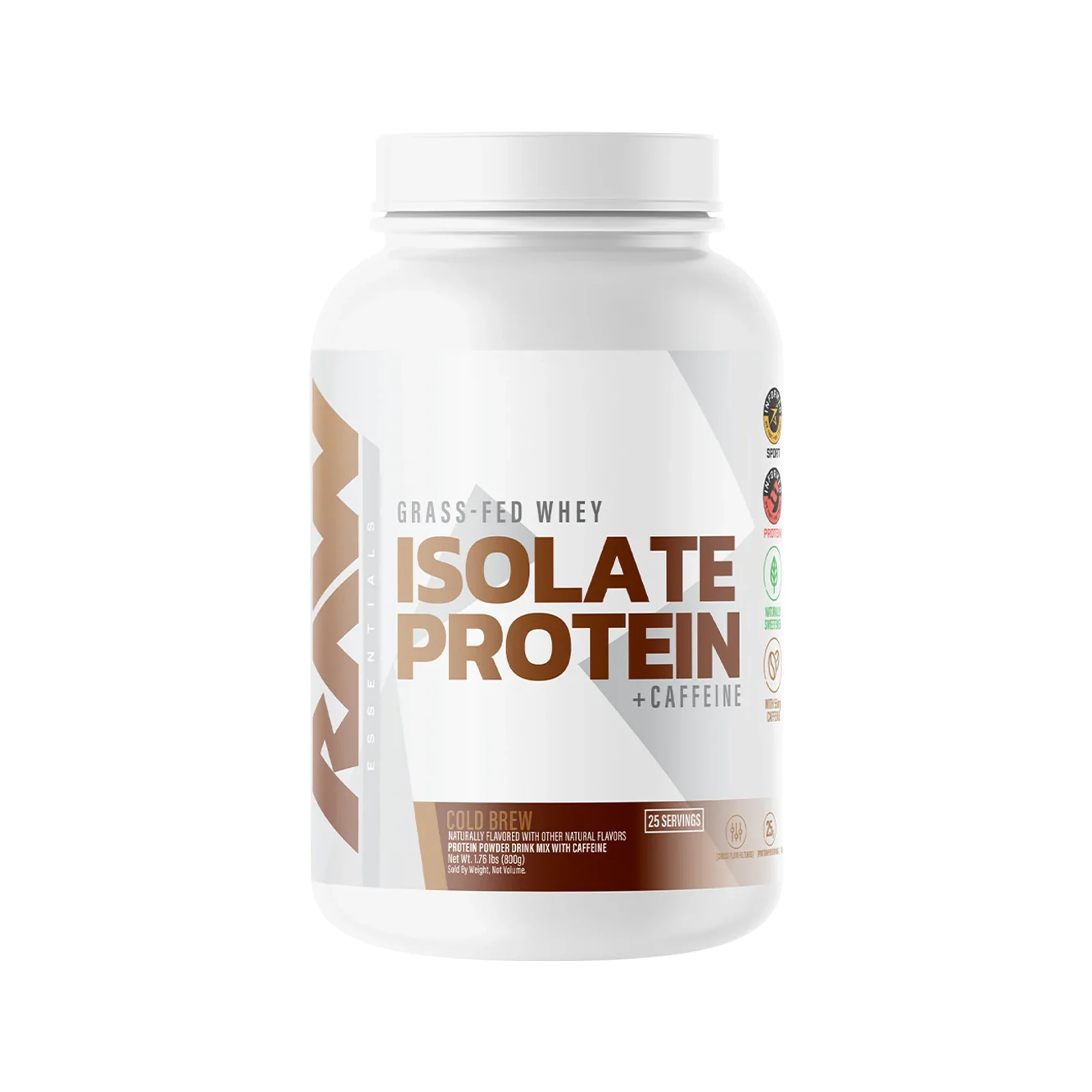 Raw Nutrition Grass-Fed Isolate Protein package on a white background
