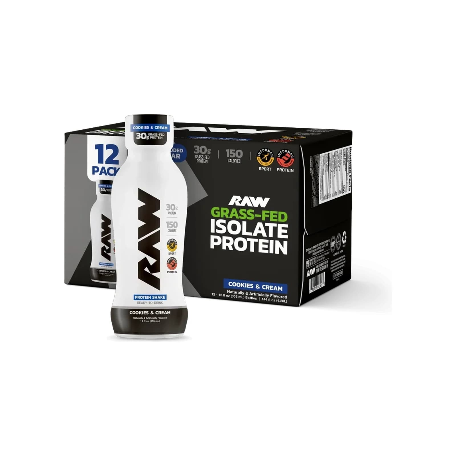 Raw Nutrition Protein Shake RTD package on a white background
