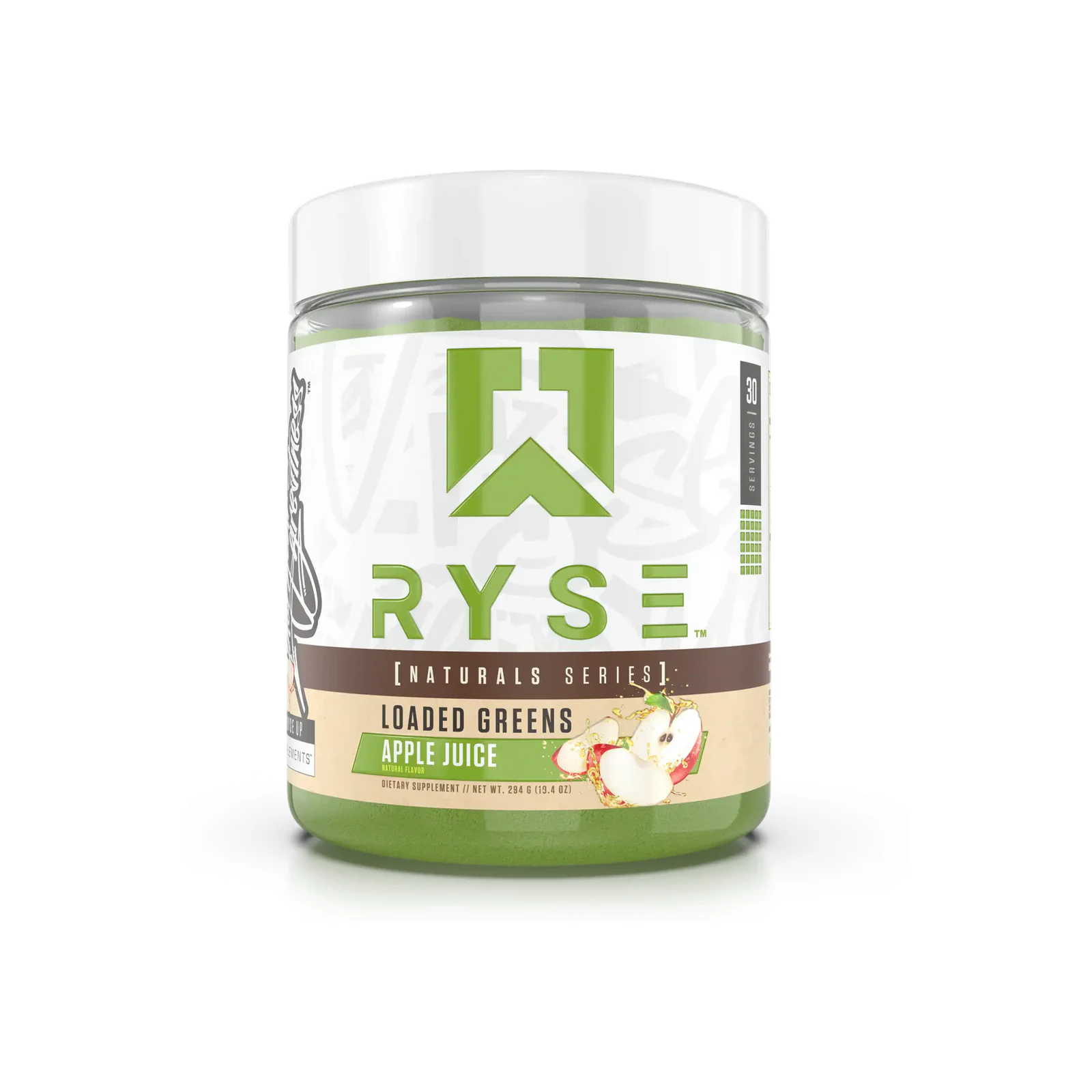 RYSE Loaded Greens package on a white background