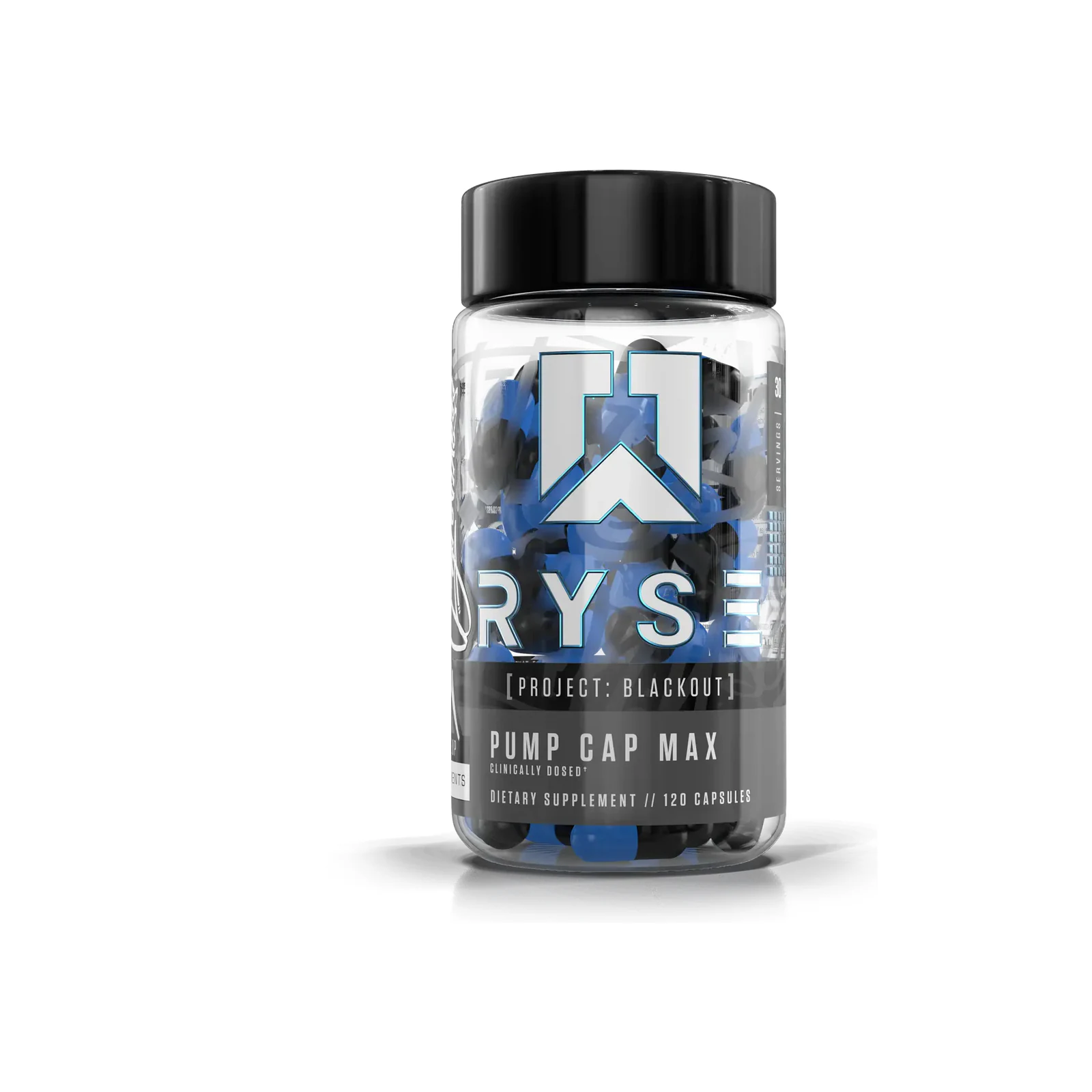 RYSE Project: Blackout Pump Cap Max package on a white background