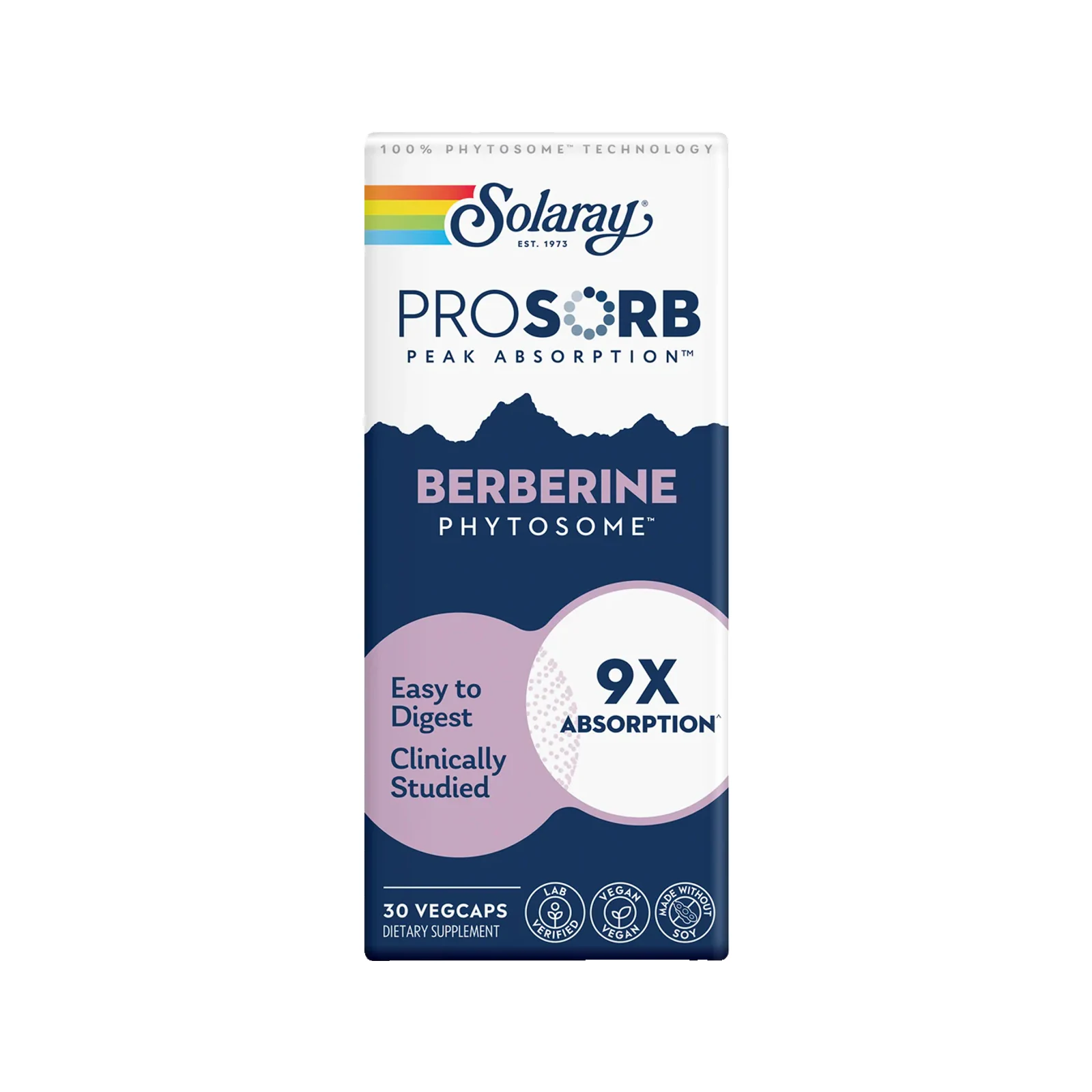 Solaray ProSorb Berberine 9X package on a white background